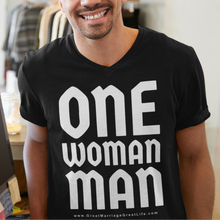 Load image into Gallery viewer, One Woman Man Men's Short Sleeve V-Neck T-Shirt