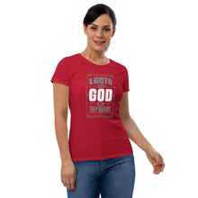 Load image into Gallery viewer, Let God Be Thy Quest Women&#39;s short sleeve t-shirt
